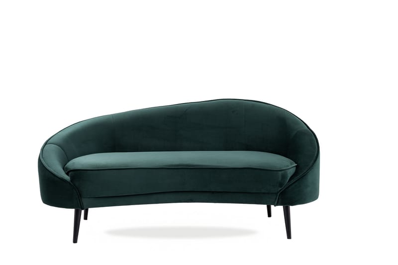 Mateus 3-seters Sofa Fløyel - Mørkegrønn - Møbler - Sofaer - Sofa 3 seter
