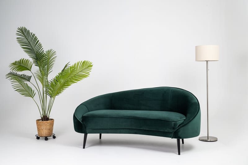 Mateus 3-seters Sofa Fløyel - Mørkegrønn - Møbler - Sofaer - Sofa 3 seter