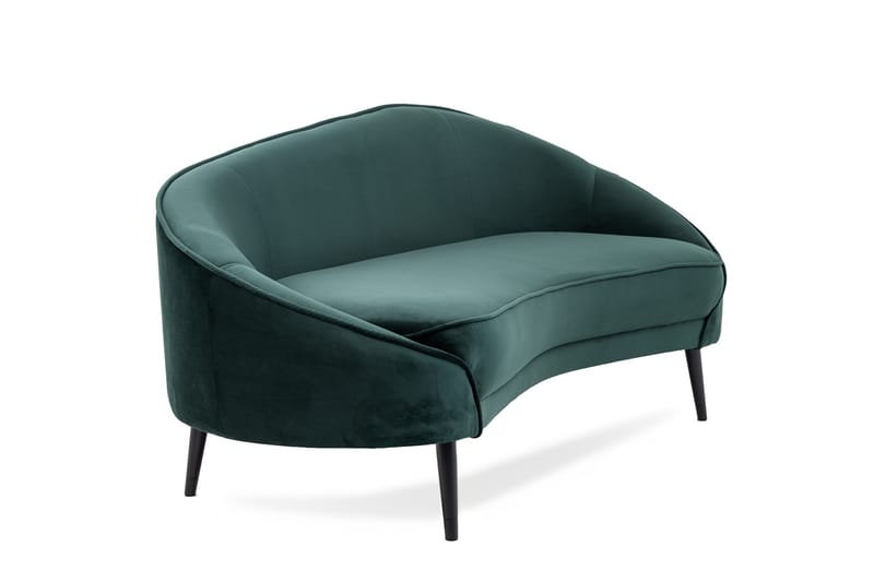 Mateus 3-seters Sofa Fløyel - Mørkegrønn - Møbler - Sofaer - Sofa 3 seter