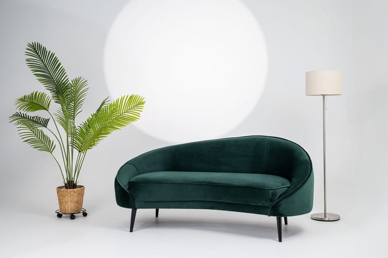 Mateus 3-seters Sofa Fløyel - Mørkegrønn - Møbler - Sofaer - Sofa 3 seter