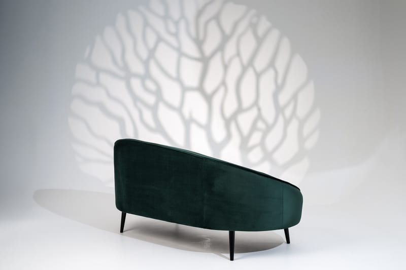 Mateus 3-seters Sofa Fløyel - Mørkegrønn - Møbler - Sofaer - Sofa 3 seter
