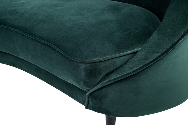 Mateus 3-seters Sofa Fløyel - Mørkegrønn - Møbler - Sofaer - Sofa 3 seter