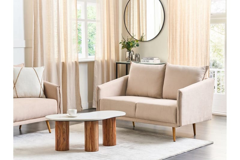 Maurana Sofa 2-seter - Beige/Gull - Møbler - Sofaer - 2 seter sofa