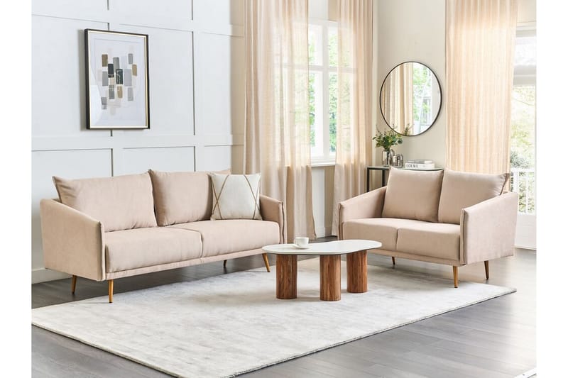 Maurana Sofa 2-seter - Beige/Gull - Møbler - Sofaer - 2 seter sofa