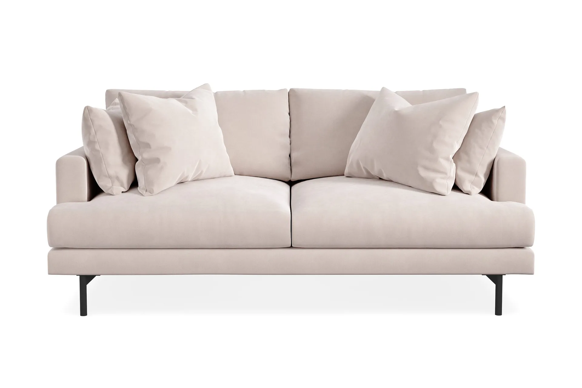 Menard 3-seters Dyp Fløyelssofa - Beige