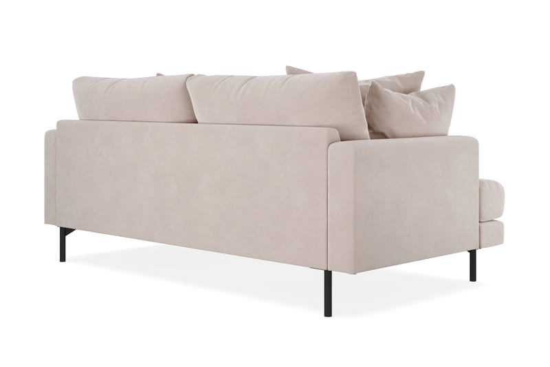 Menard 3-seters Dyp Fløyelssofa - Beige - Møbler - Sofaer - Fløyel sofaer