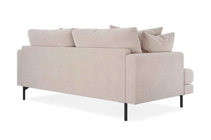 Menard 3-seters Dyp Fløyelssofa - Beige - Møbler - Sofaer - Fløyel sofaer