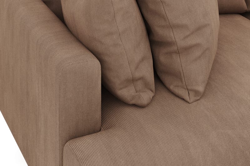 Menard 3-seters Dyp Manchestersofa - Brun - Møbler - Sofaer - Sofa 3 seter