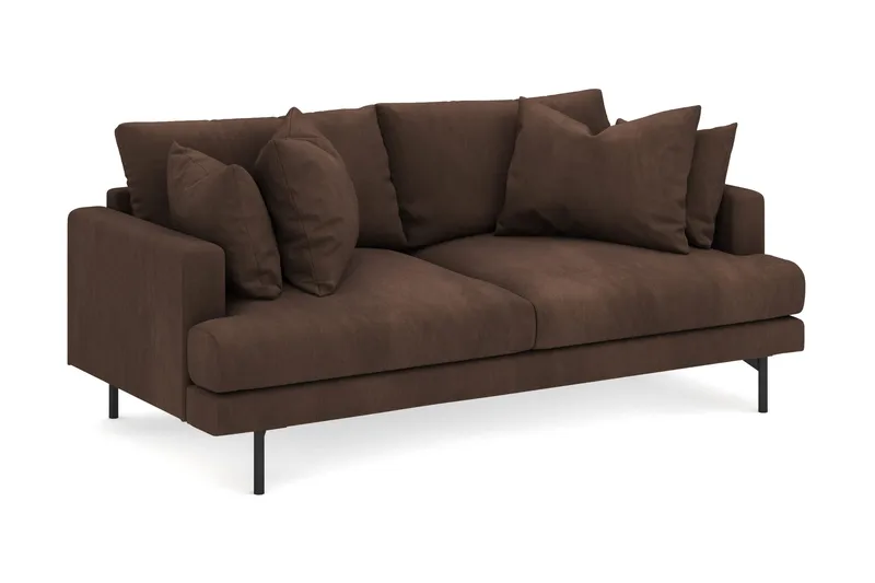 Menard 3-seters Dyp Manchestersofa - Brun - Møbler - Sofaer - Sofa 3 seter