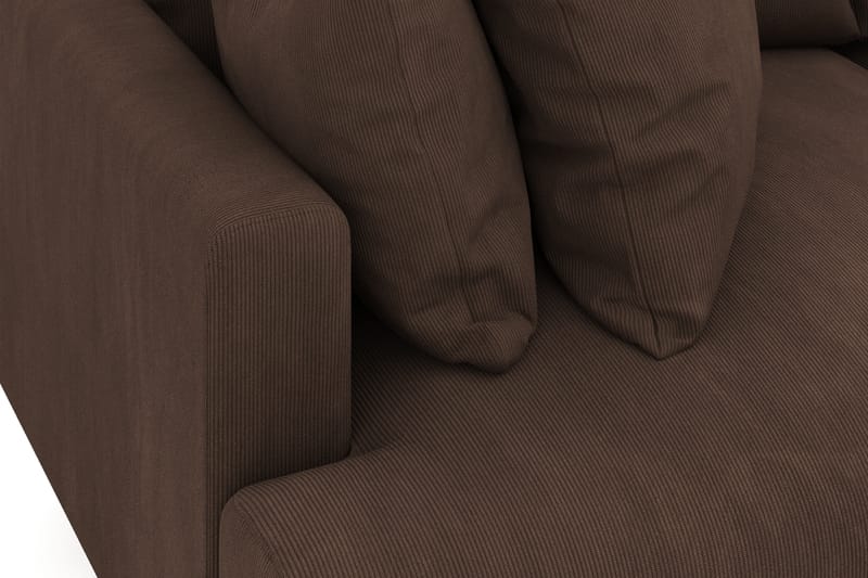 Menard 3-seters Dyp Manchestersofa - Brun - Møbler - Sofaer - Sofa 3 seter