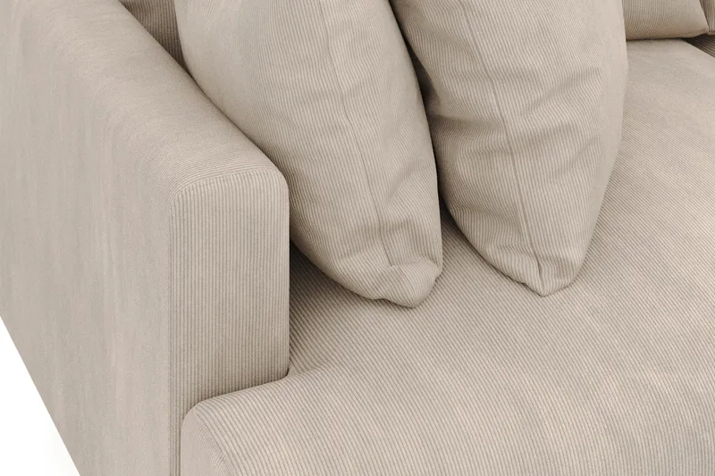 Menard 3-seters Dyp Manchestersofa - Greige - Møbler - Sofaer - Sofa 3 seter