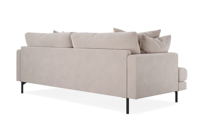 Menard 4-seters Dyp Fløyelssofa - Beige - Møbler - Sofaer - Fløyel sofaer
