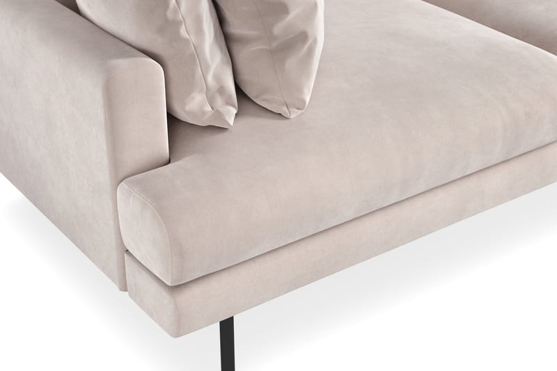 Menard 4-seters Dyp Fløyelssofa - Beige - Møbler - Sofaer - Fløyel sofaer