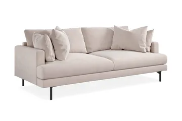 Menard 4-seters Dyp Fløyelssofa - Beige - Møbler - Sofaer - Fløyel sofaer