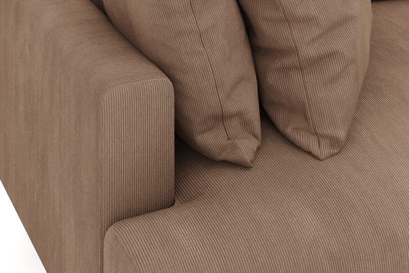 Menard 4-seters Dyp Manchestersofa - Brun - Møbler - Sofaer - 4 seter sofa