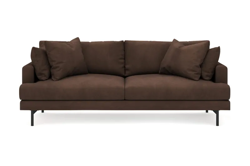Menard 4-seters Dyp Manchestersofa - Brun - Møbler - Sofaer - 4 seter sofa