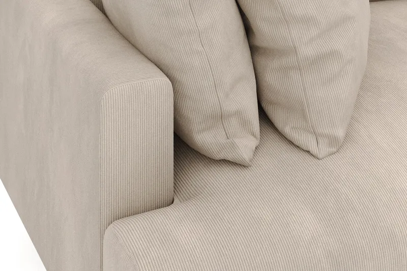 Menard 4-seters Dyp Manchestersofa - Greige - Møbler - Sofaer - 4 seter sofa