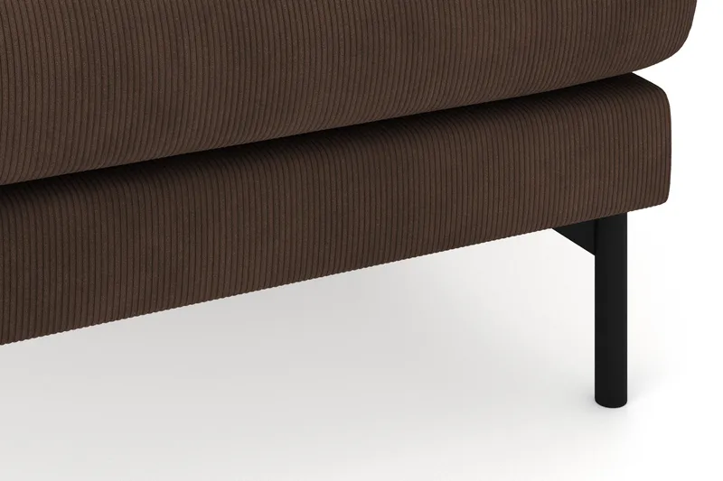 Menard 4-seters Høyrevendt Stor U-formet Dyp Sofa med Divan og Sjeselong i Manchester - Brun - Møbler - Sofaer - U-sofa