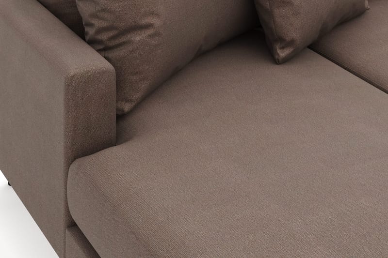 Menard 4-seters Høyrevendt Stor U-formet Dyp Sofa med Divan og Sjeselong i Stoff - Brun - Møbler - Sofaer - U-sofa
