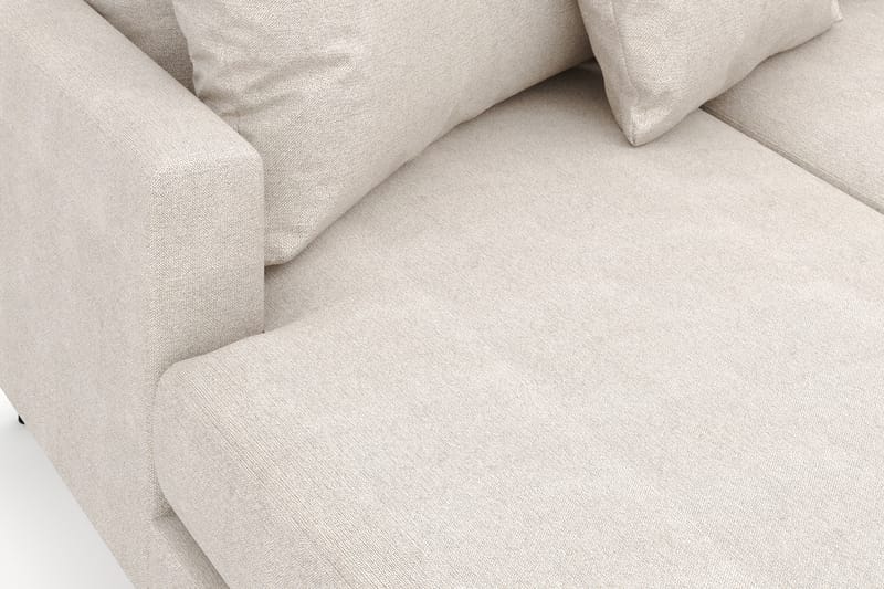 Menard 4-seters Høyrevendt U-formet Sofa med Divan og Sjeselong i Stoff - Beige - Møbler - Sofaer - U-sofa