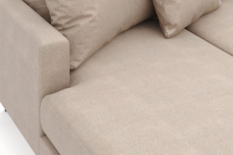 Menard 4-seters Høyrevendt U-formet Sofa med Divan og Sjeselong i Stoff - Beige - Møbler - Sofaer - U-sofa
