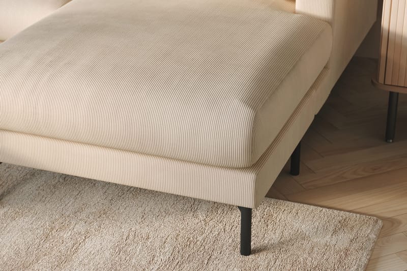 Menard 4-seters Venstrevendt Stor U-formet Dyp Large Sofa med Divan og Sjeselong i Manchester - Beige - Møbler - Sofaer - U-sofa