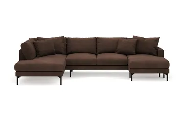 Menard 4-seters Venstrevendt Stor U-formet Dyp Large Sofa med Divan og Sjeselong i Manchester