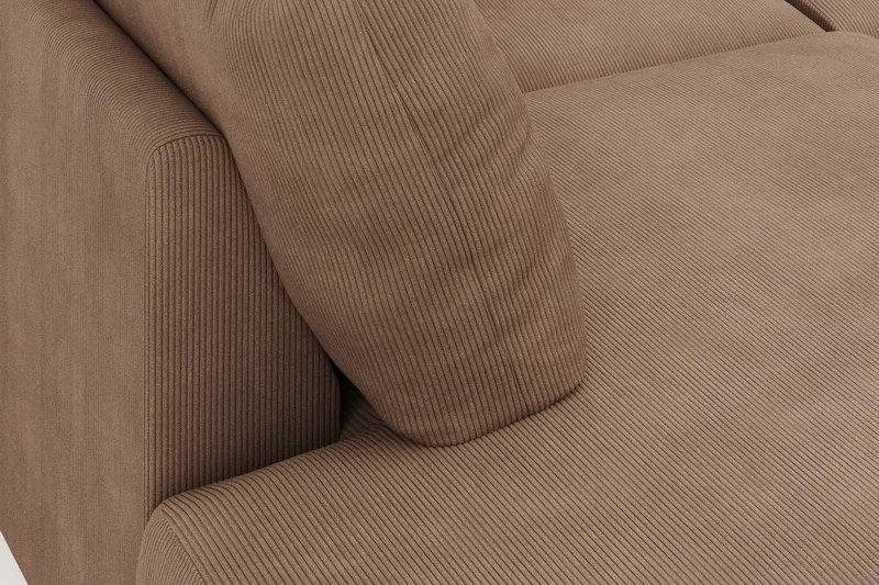 Menard 4-seters Venstrevendt Stor U-formet Dyp Large Sofa med Divan og Sjeselong i Manchester - Brun - Møbler - Sofaer - U-sofa