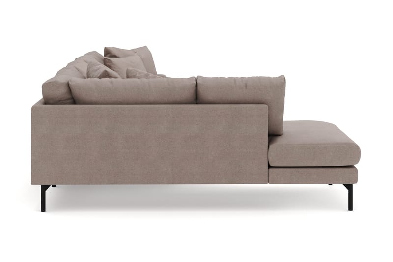 Menard 4-seters Venstrevendt Stor U-formet Dyp Large Sofa med Divan og Sjeselong i Stoff - Brun - Møbler - Sofaer - U-sofa
