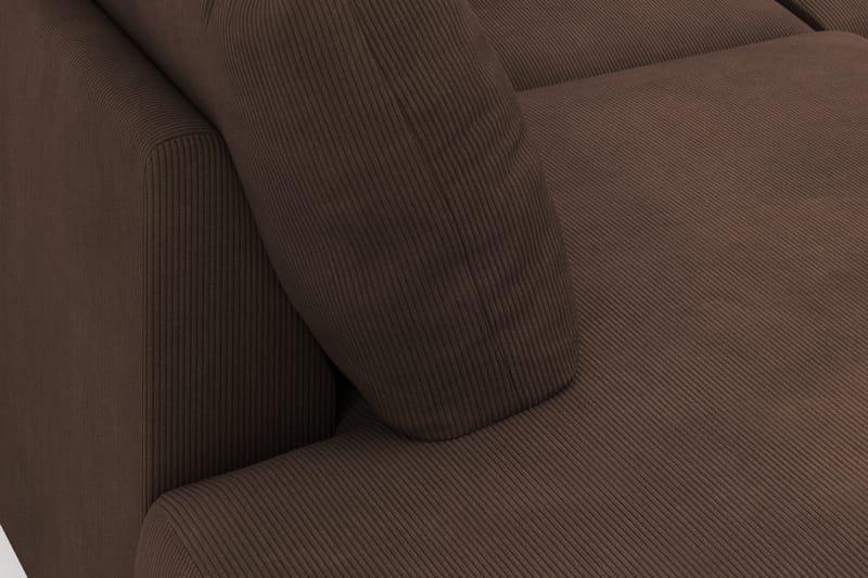 Menard 4-seters Venstrevendt U-formet Large Sofa med Divan og Sjeselong i Manchester - Brun - Møbler - Sofaer - U-sofa