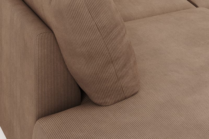 Menard 4-seters Venstrevendt U-formet Large Sofa med Divan og Sjeselong i Manchester - Brun - Møbler - Sofaer - U-sofa