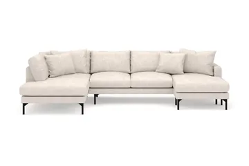 Menard 4-seters Venstrevendt U-formet Large Sofa med Divan og Sjeselong i Stoff