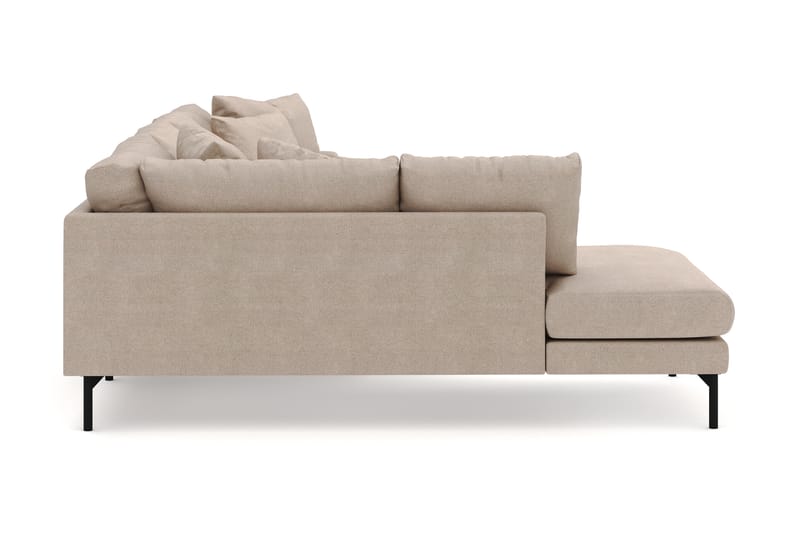 Menard 4-seters Venstrevendt U-formet Large Sofa med Divan og Sjeselong i Stoff - Beige - Møbler - Sofaer - U-sofa