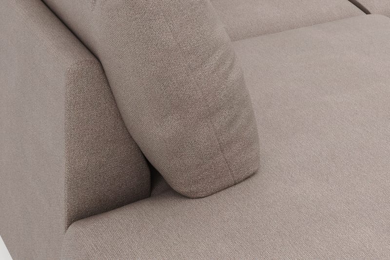 Menard 4-seters Venstrevendt U-formet Large Sofa med Divan og Sjeselong i Stoff - Brun - Møbler - Sofaer - U-sofa