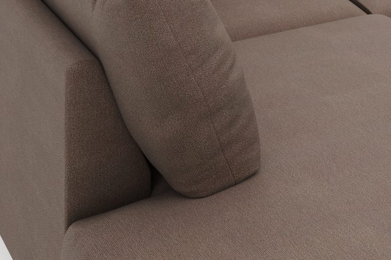 Menard 4-seters Venstrevendt U-formet Large Sofa med Divan og Sjeselong i Stoff - Brun - Møbler - Sofaer - U-sofa