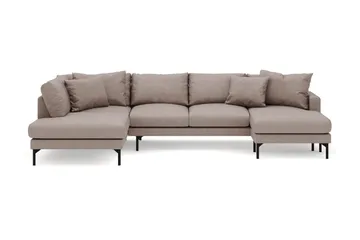 Menard 4-seters Venstrevendt U-formet Large Sofa med Divan og Sjeselong i Stoff