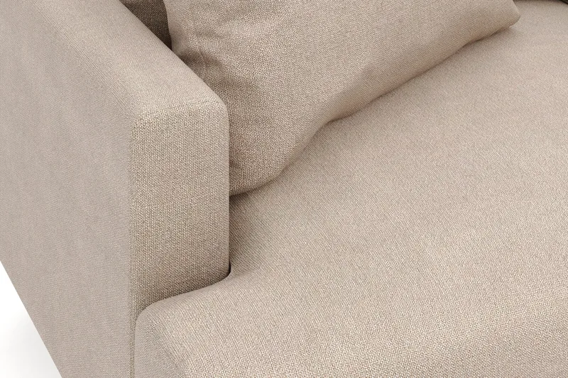 Menard 6-seters Høyrevendt L-formet Hjørnesofa i Stoff - Beige - Møbler - Sofaer - Hjørnesofa