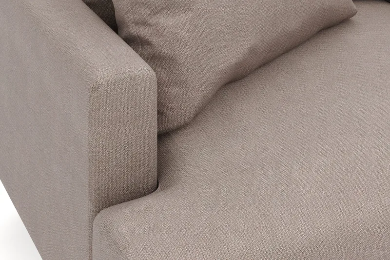 Menard 6-seters Høyrevendt L-formet Hjørnesofa i Stoff - Brun - Møbler - Sofaer - Hjørnesofa