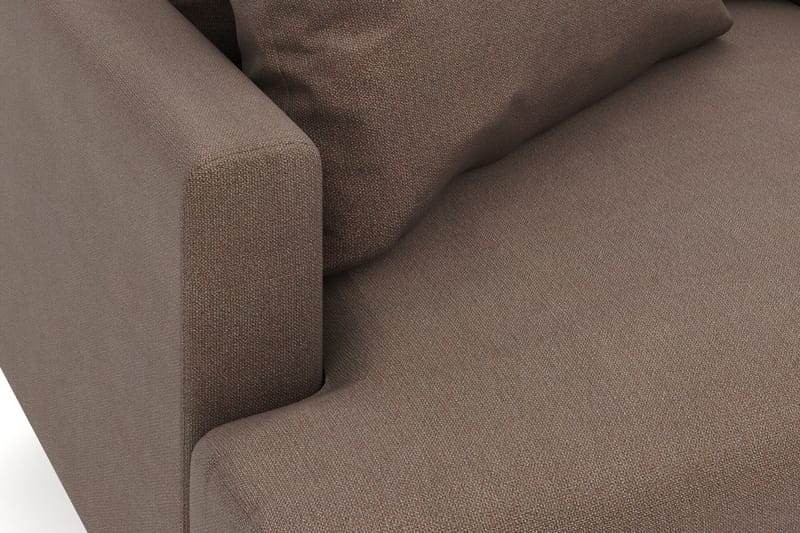 Menard 6-seters Høyrevendt L-formet Hjørnesofa i Stoff - Brun - Møbler - Sofaer - Hjørnesofa
