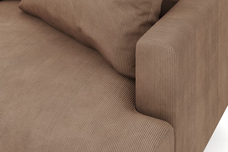 Menard 6-seters Venstrevendt L-formet Hjørnesofa i Manchester - Brun - Møbler - Sofaer - Hjørnesofa