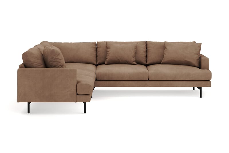 Menard 6-seters Venstrevendt L-formet Hjørnesofa i Manchester - Brun - Møbler - Sofaer - Hjørnesofa