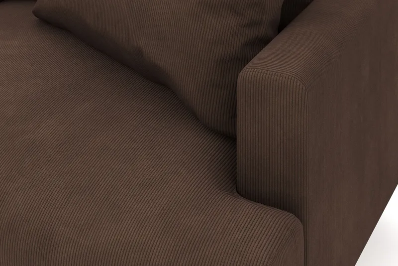 Menard 6-seters Venstrevendt L-formet Hjørnesofa i Manchester - Brun - Møbler - Sofaer - Hjørnesofa