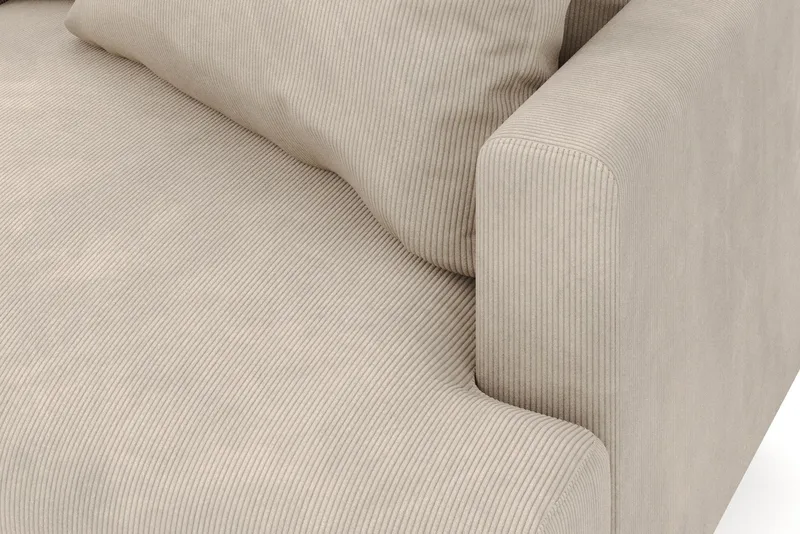 Menard 6-seters Venstrevendt L-formet Hjørnesofa i Manchester - Greige - Møbler - Sofaer - Hjørnesofa