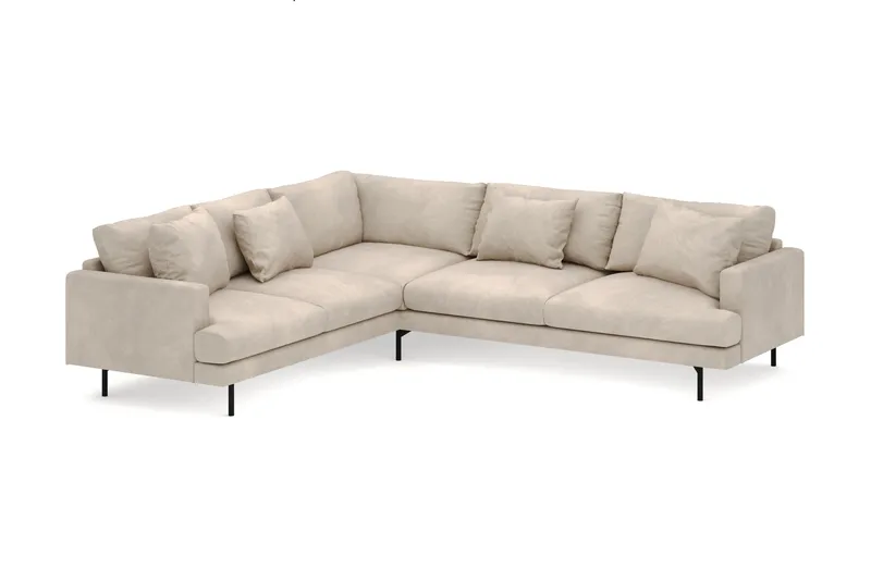 Menard 6-seters Venstrevendt L-formet Hjørnesofa i Manchester - Greige - Møbler - Sofaer - Hjørnesofa