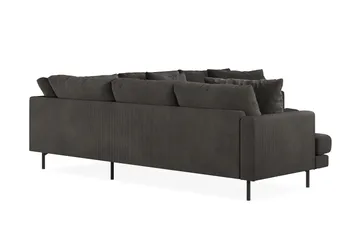 Menard 6-seters Venstrevendt L-formet Hjørnesofa i Manchester - Mørk grå - Møbler - Sofaer - Hjørnesofa