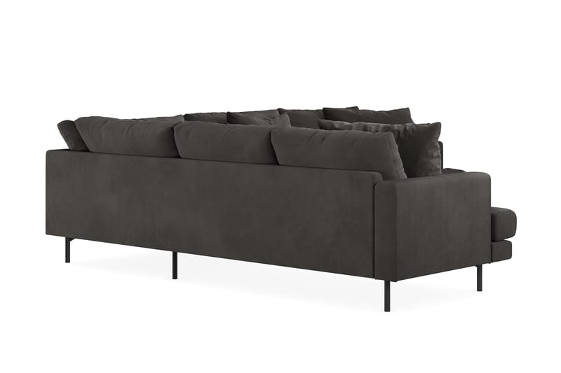 Menard 6-seters Venstrevendt L-formet Hjørnesofa i Manchester - Mørk grå - Møbler - Sofaer - Hjørnesofa
