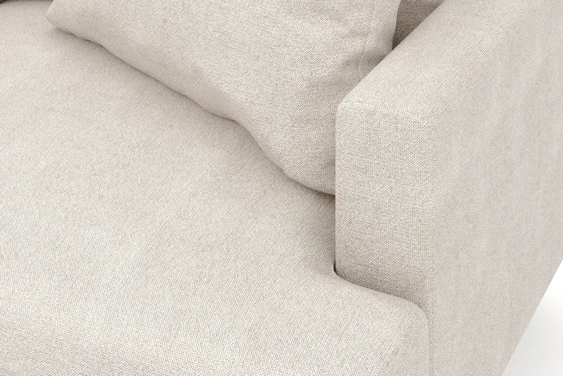 Menard 6-seters Venstrevendt L-formet Hjørnesofa i Stoff - Beige - Møbler - Sofaer - Hjørnesofa