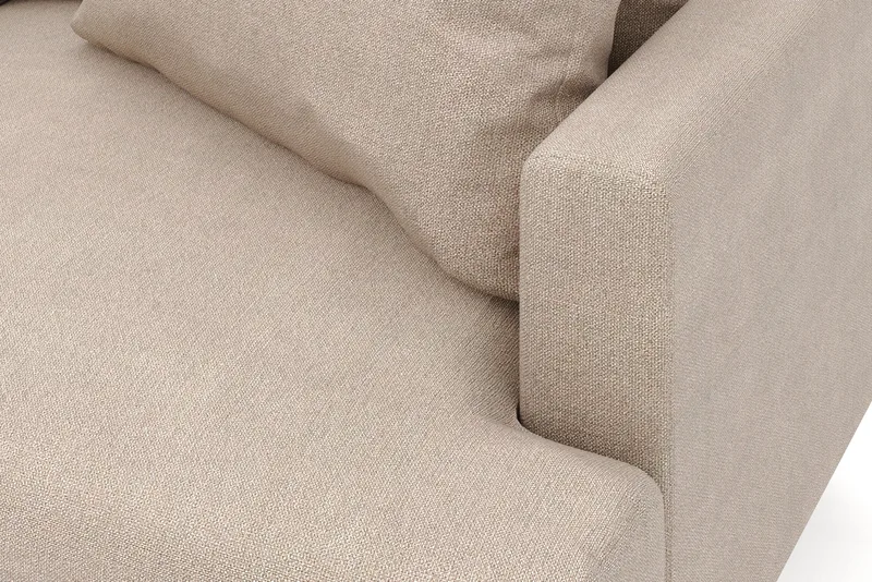 Menard 6-seters Venstrevendt L-formet Hjørnesofa i Stoff - Beige - Møbler - Sofaer - Hjørnesofa