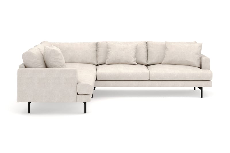 Menard 6-seters Venstrevendt L-formet Hjørnesofa i Stoff - Beige - Møbler - Sofaer - Hjørnesofa