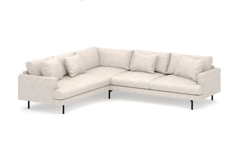 Menard 6-seters Venstrevendt L-formet Hjørnesofa i Stoff - Beige - Møbler - Sofaer - Hjørnesofa